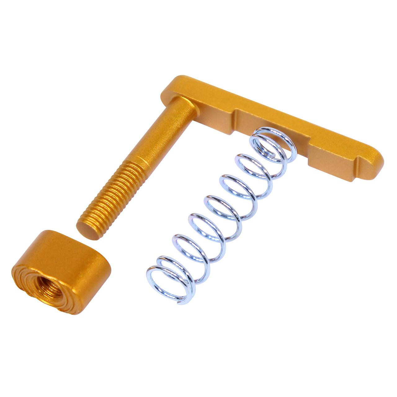  Guntec USA GT-MC-ASSEMBLY-ORANGE 223/5.56 Rifle Mag Catch Assembly With Extended Mag Button (Anodized Orange) 