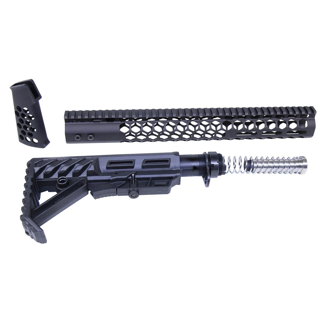 Guntec USA HC-SET-G2 Guntec USA HC-SET-G2 223/5.56 Rifle "Honeycomb" Series Complete Furniture Set (Gen 2) (Anodized Black) HC-SET-G2