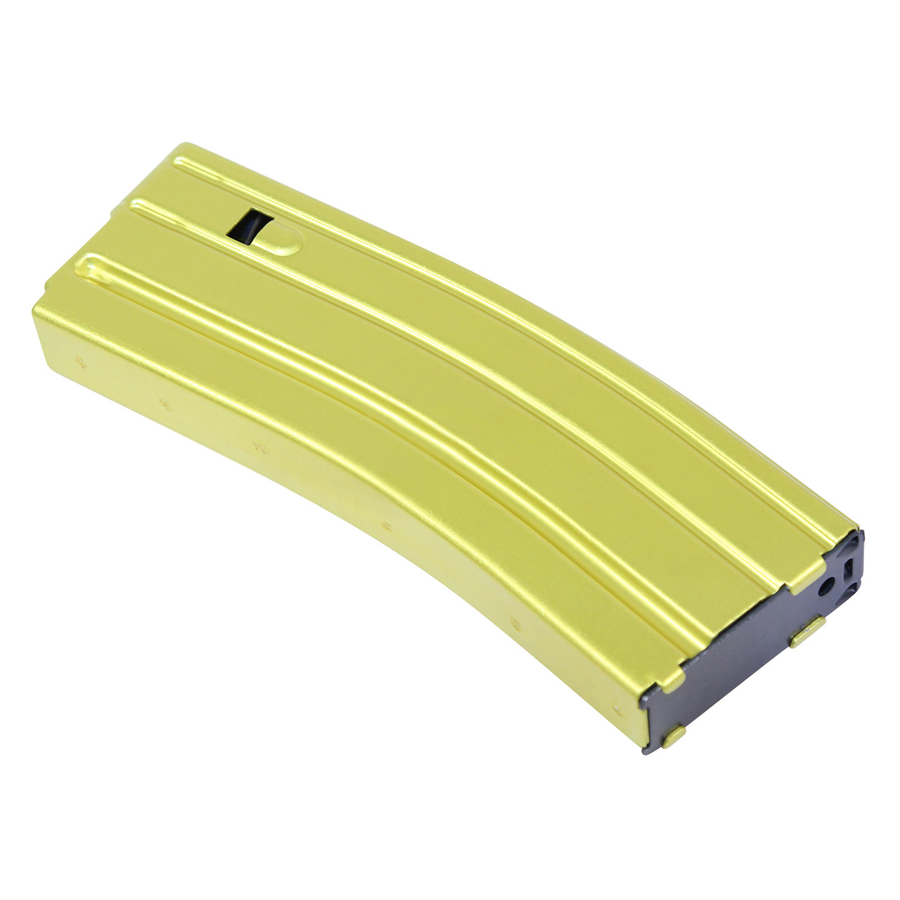Guntec USA MAG30-NY AR 5.56 Cal Aluminum 30 Rnd Mag With Anti-Tilt Follower (Anodized Neon Yellow)