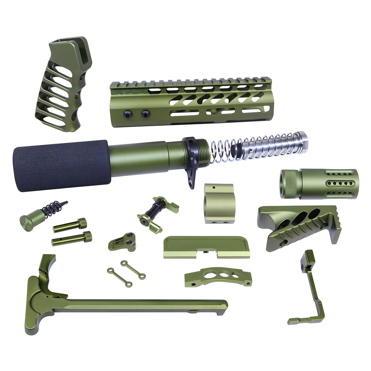 Guntec USA ULT-PK-GREEN AR-15 Ultimate Pistol Kit (Anodized Green)