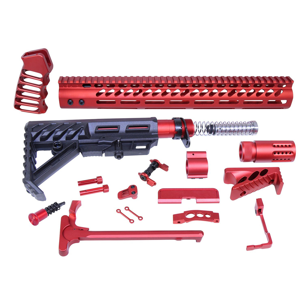Guntec USA ULT-RK-RED AR-15 Ultimate Rifle Kit (Anodized Red)