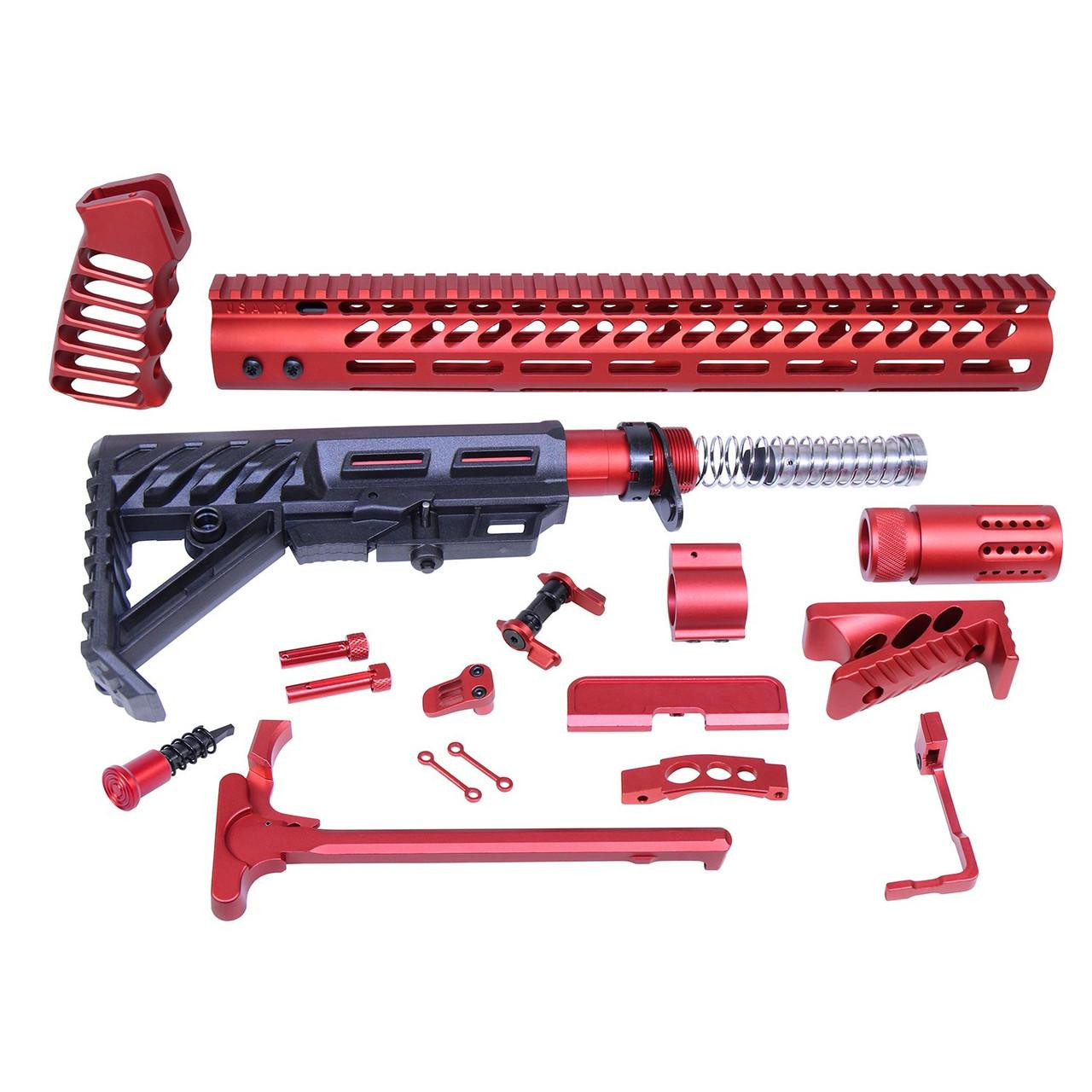  Guntec USA ULT-RK-RED 223/5.56 Rifle Ultimate Rifle Kit (Anodized Red) 