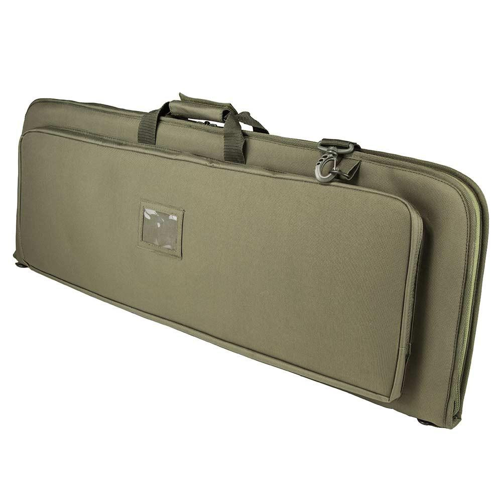 NcStar NcSTAR CVDRC2996G-36" Deluxe Rifle Case, green padded soft gun storage bag with handles and zipper lock.