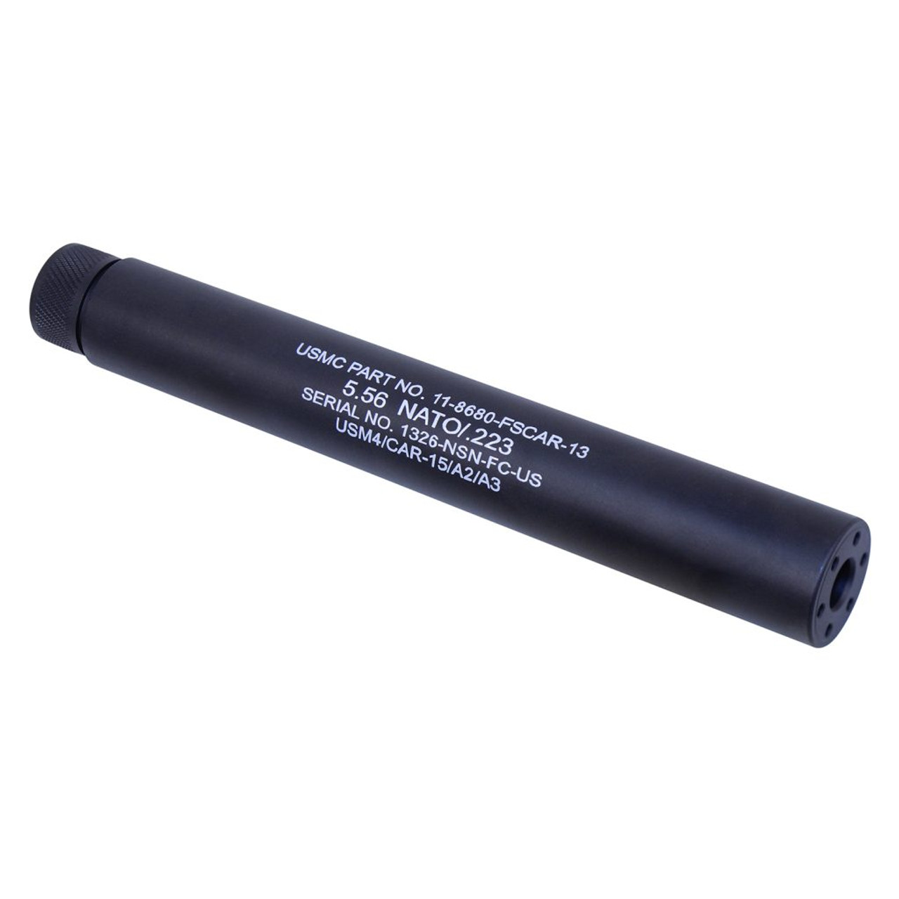 Guntec USA 9.0FAKE-AR-LASER AR-15 9.0â€ Fake Suppressor (Anodized Black) (Laser Engraved)
