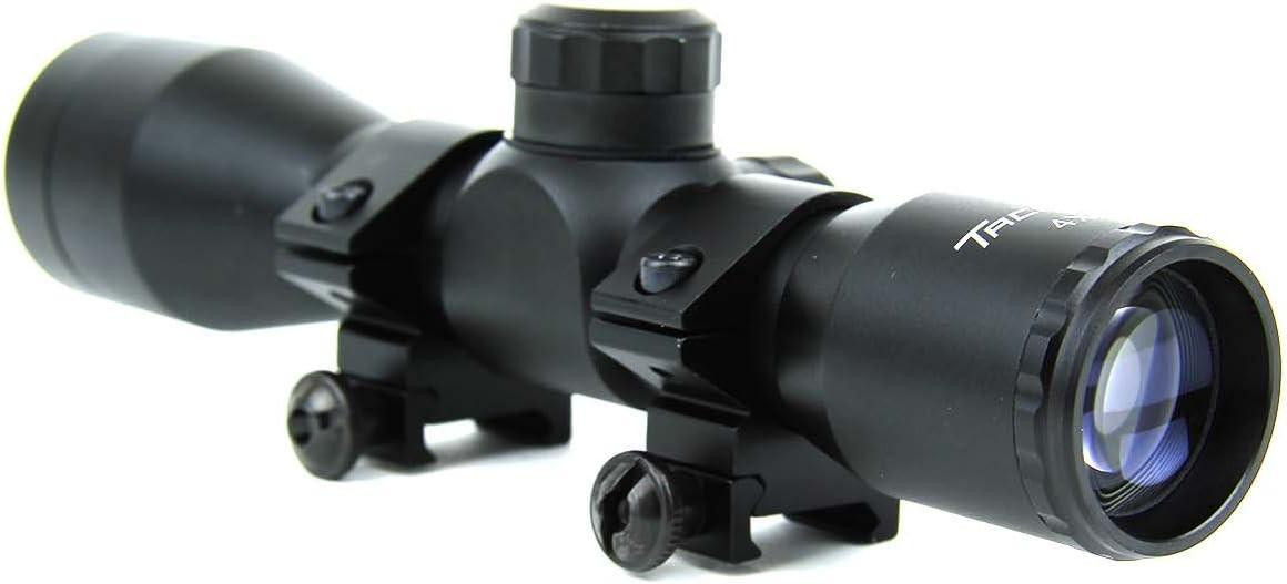  TacFire 4X32mm Compact Rifle Scope With Rangfinder Reticle, Rings & Lens Cover 