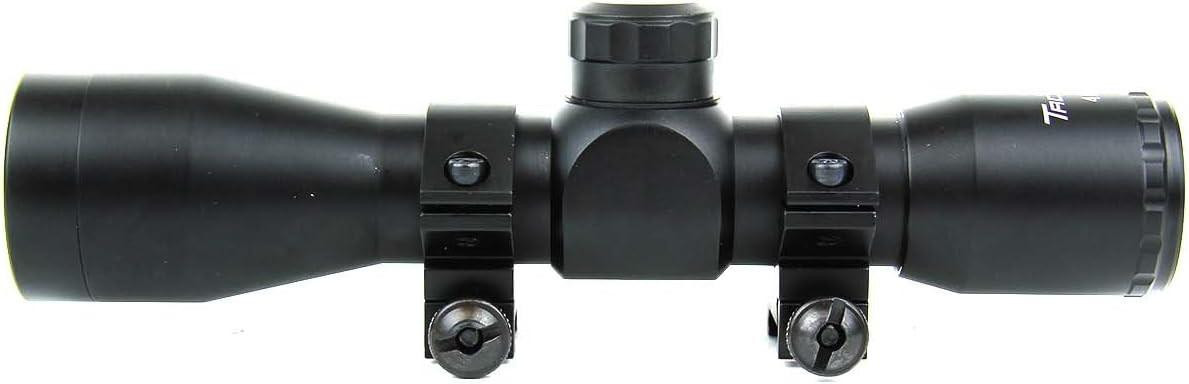 TacFire 4X32mm Compact Rifle Scope With Rangfinder Reticle, Rings & Lens Cover 