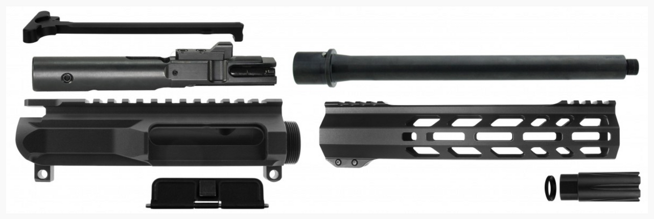 TacFire UA-9MM-10 9mm AR-15 10" Upper Receiver Build Kit with Bolt Carrier Group Unassembled