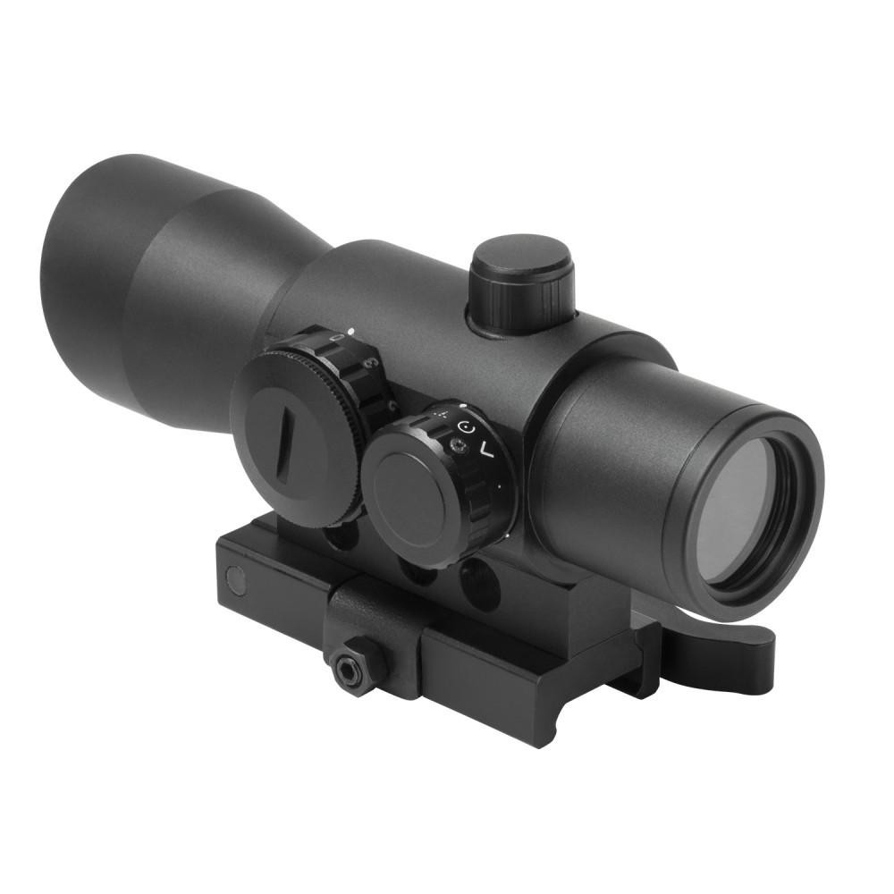 NcStar NcSTAR DMRK132A Mark Iii Tactical Red Dot Sight, 1X32 Magnification with 4 Reticle Options, black scope for rifles and firearms.