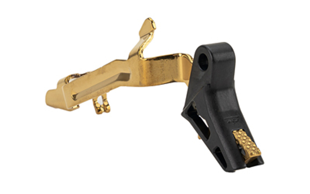 Zaffiri Precision, FB, Trigger, Anodized Finish, Black Shoe, TiN Gold Safety and Trigger Bar, For Glock Gen 1-4 9/40