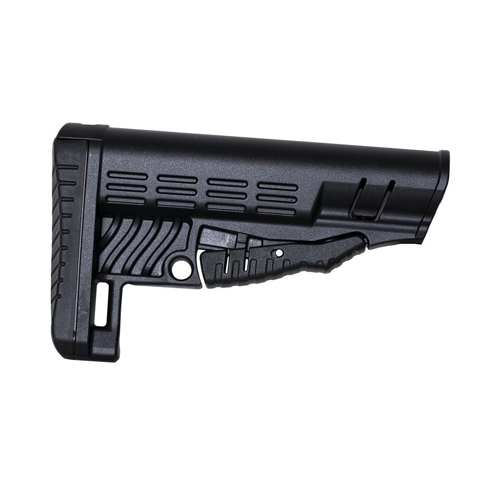 NcStar VG086 Ncstar VG086 Collapsible Buttstock Integrated Rubber Butt Pad For Comm Spec VG086