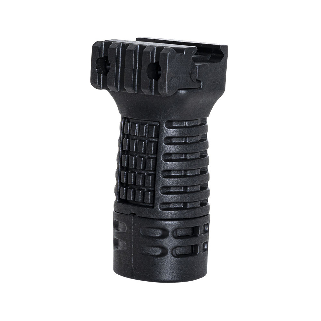 Ncstar VG116 Textured Mid-Length Vertical Grip With Side Accessory Rail Black