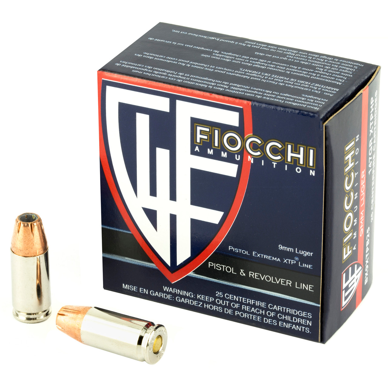 Fiocchi Ammunition 9XTPB25 9mm 147gr Xtp 25/500