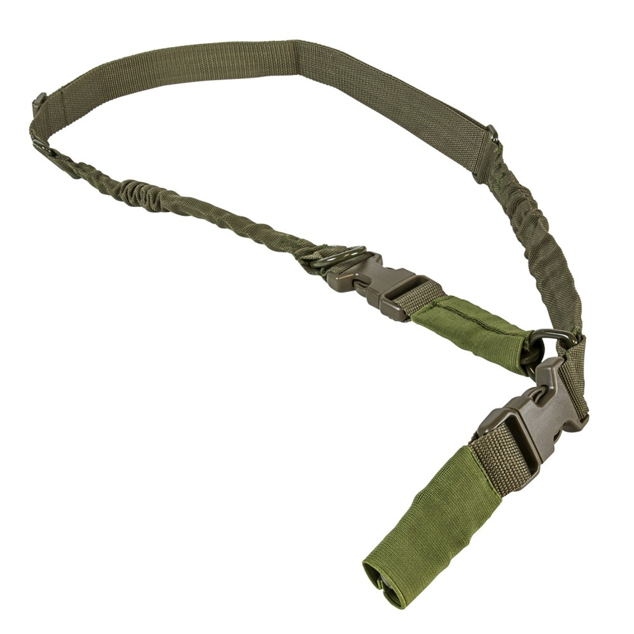 NcSTAR AARS21PG Green Rifle Two & One Point Sling Bungee Adjustable Quick Connect Clips