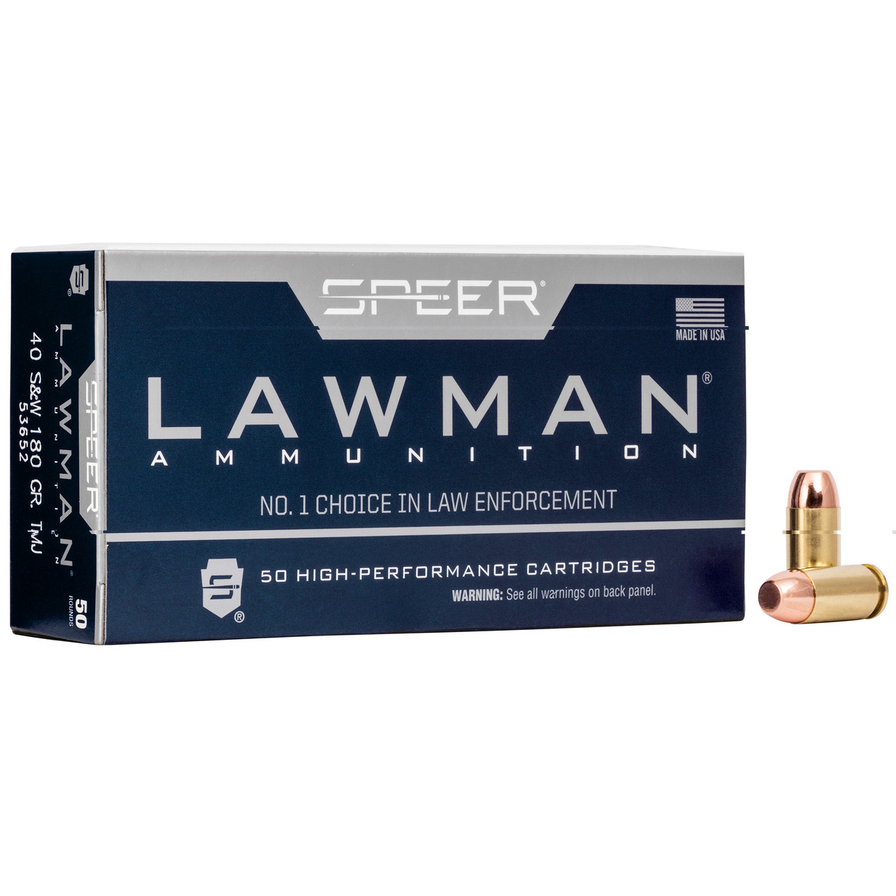 Speer Ammunition 53652 Lawman 40sw 180gr Tmj 50/1000