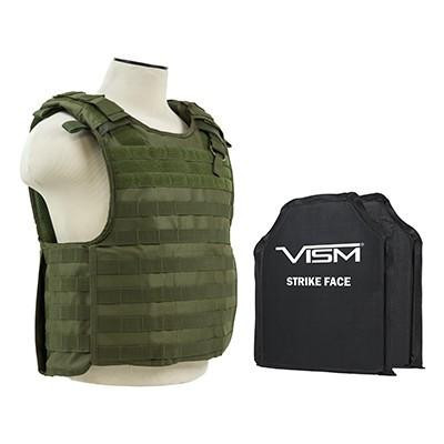 NcStar BSCVPCVQR2964G-A Vism By Ncstar BSCVPCVQR2964G-A Quick Release Plate Carrier Vest With 10"X12" Level Iiia Shooters Cut 2X Soft Ballistic Panels BSCVPCVQR2964G-A