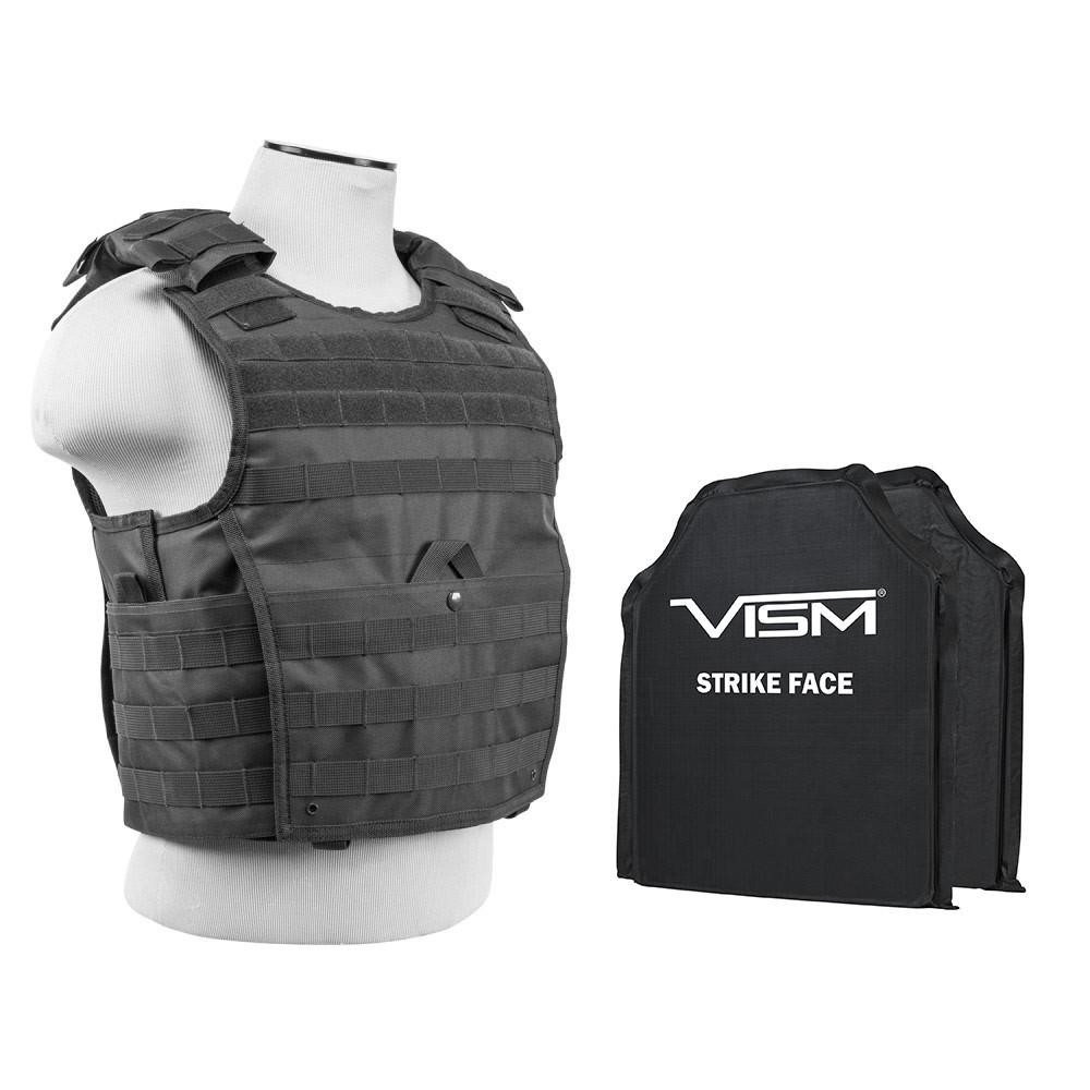 NcStar BSCVPCVX2963U-A Vism By Ncstar BSCVPCVX2963U-A Expert Plate Carrier Vest (Med-2Xl) With 10"X12' Level Iiia Shooters Cut 2X Soft Ballistic Panels BSCVPCVX2963U-A