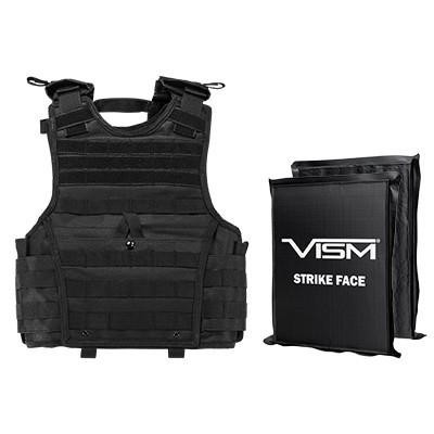 NcStar BSCVPCVXC2963B-A Vism By Ncstar BSCVPCVXC2963B-A Expert Plate Carrier Vest (Extra Small-Small) With 8"X10' Level Iiia Rectangle Cut 2X Soft Ballistic Panels BSCVPCVXC2963B-A