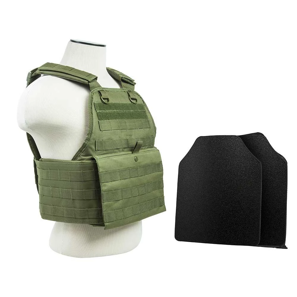 NcStar BUCCVPCV2924G-A Vism By Ncstar BUCCVPCV2924G-A Plate Carrier Vest With 10"X12" Level Iiia Shooters Cut 2X Hard Ballistic Panels BUCCVPCV2924G-A
