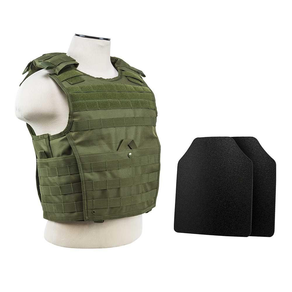 NcStar BUCCVPCVX2963G-A Vism By Ncstar BUCCVPCVX2963G-A Expert Plate Carrier Vest (Med-2Xl) With 10"X12" Level Iiia Shooters Cut 2X Hard Ballistic Panels BUCCVPCVX2963G-A