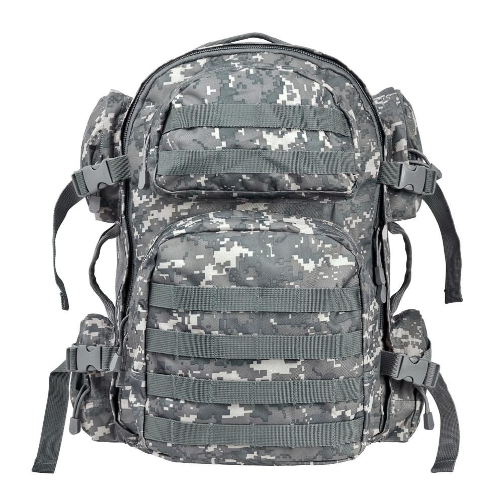 NcStar NcSTAR CBD2911 Tactical Hiking Camping Backpack, camo print, multiple compartments, adjustable straps, MOLLE attachment points for outdoor adventure gear.