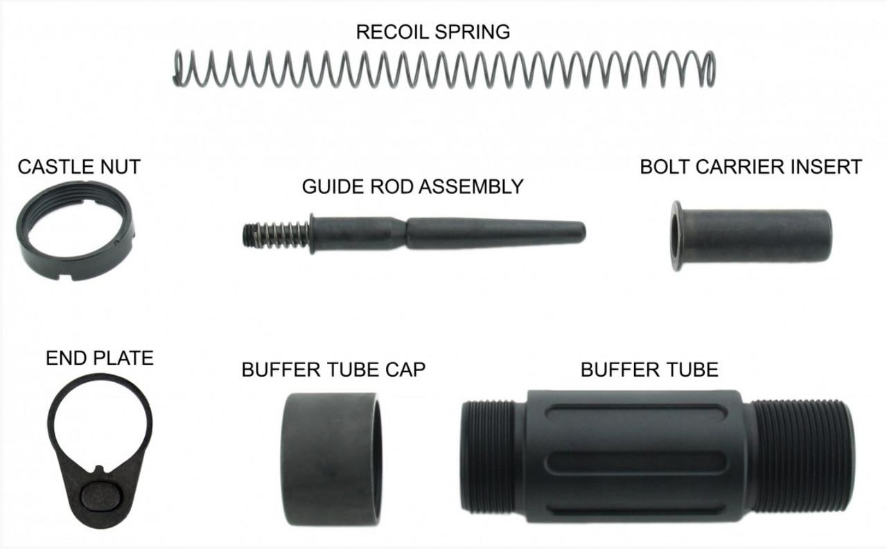 TacFire MAR139-A Tacfire MAR139-A 3.5" Short Pistol Buffer Tube System Standard End Plate MAR139-A