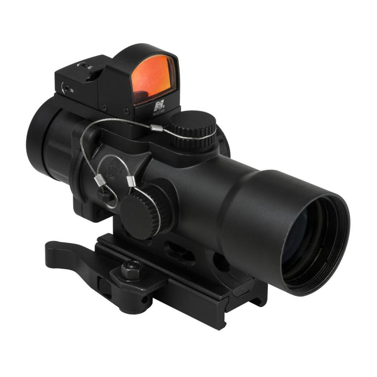 NcStar NcSTAR SEECPRQ3532GD-A Compact Prismatic Optic CPO 3.5X32 Dual Illuminated Scope W/Ddab Micro Red Dot Reflex Sight 