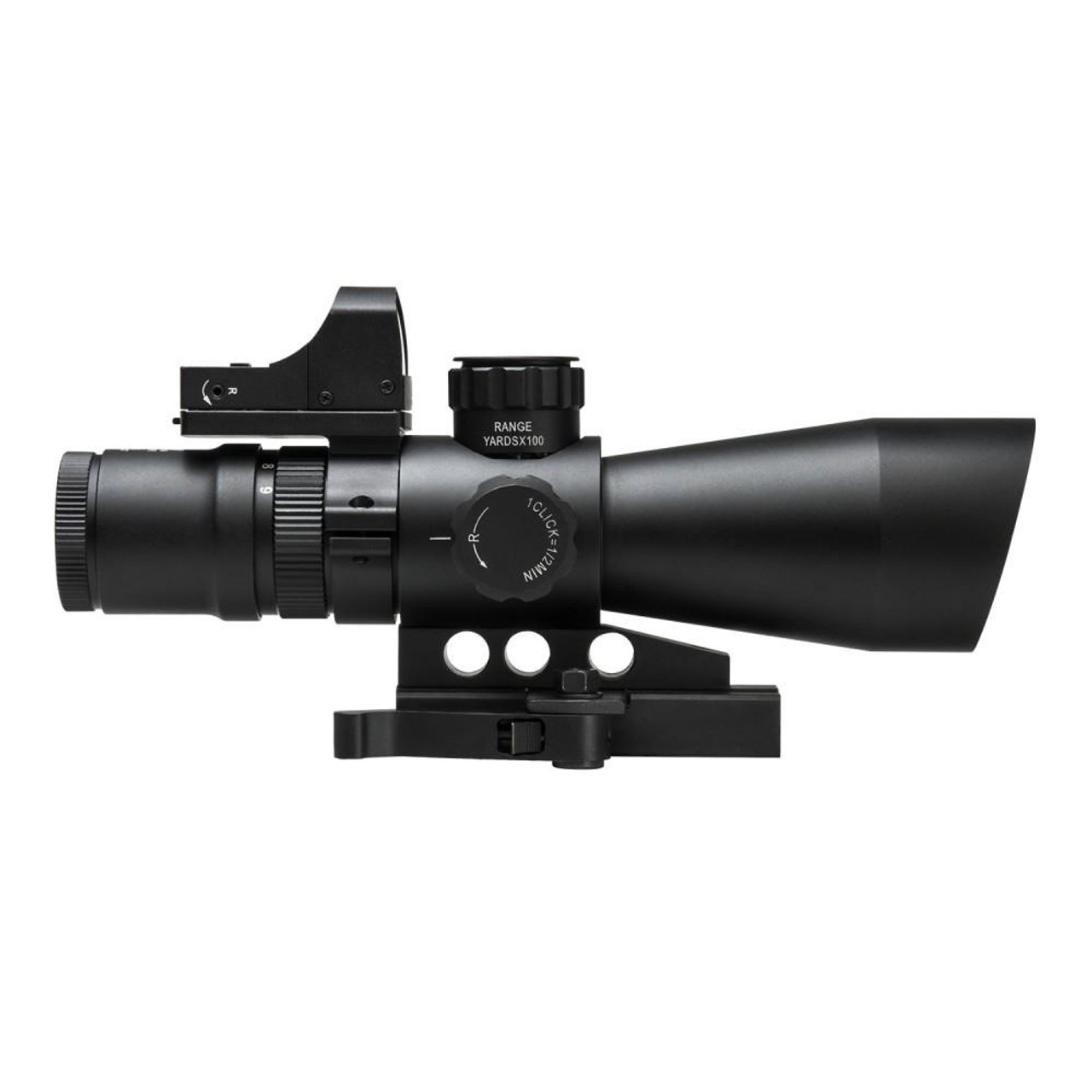 NcStar NcSTAR STM3942GDV2 Mark Iii Tactical Mil-Dot 3-9X42 Scope With Red Dot Sight 