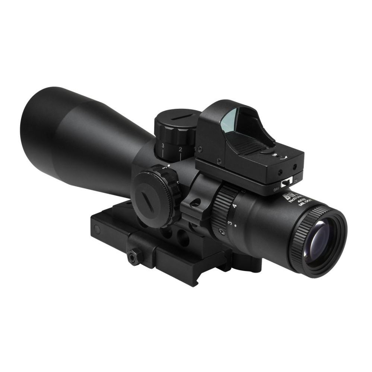NcStar NcSTAR STP3942GDV2 Mark Iii Tactical P4 Reticle 3-9X42 Scope W/ Red Dot Sight 