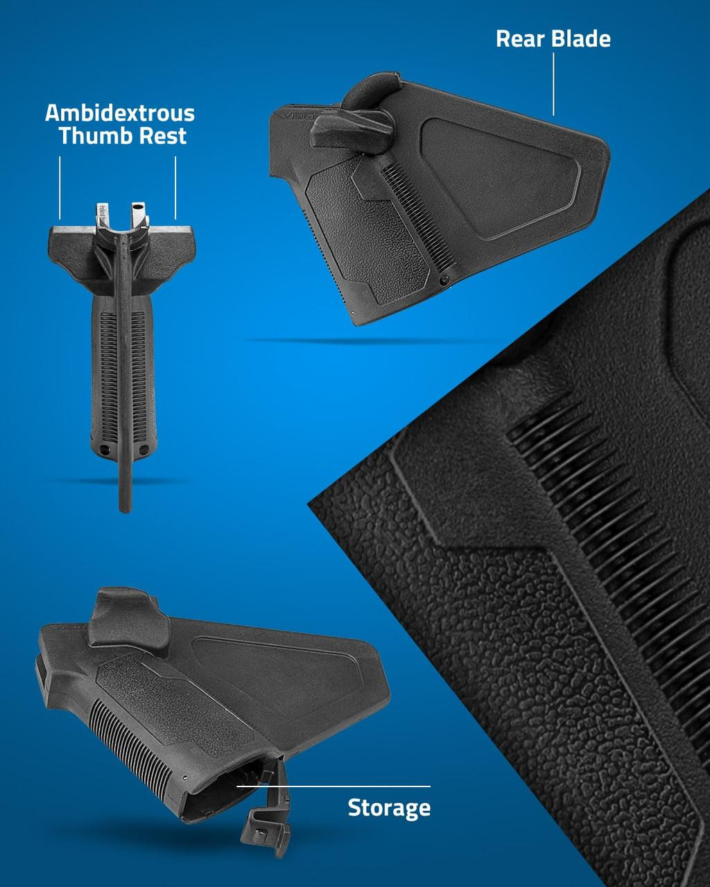 NcSTAR VAGPARCAM2 Featureless Grip with Ambidextrous Thumb Rest