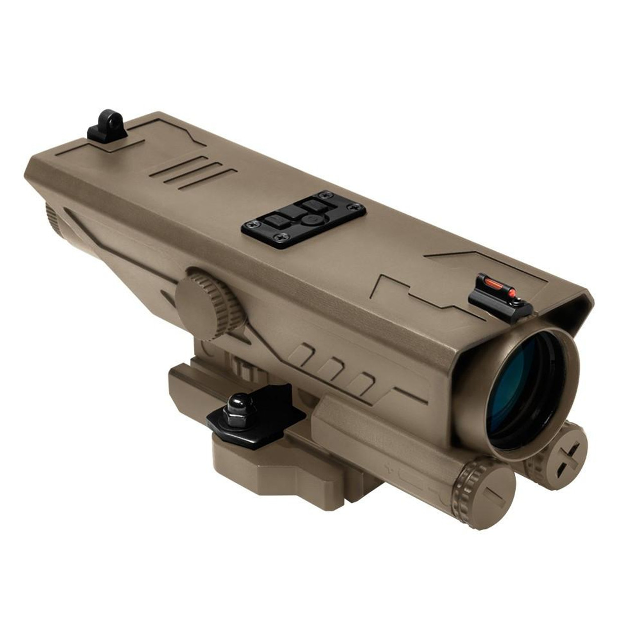 NcStar NcSTAR VDELP432G Delta 4X30mm P4 Sniper White & Red Led Nav Lights Qr Mount  Scope - Tan 