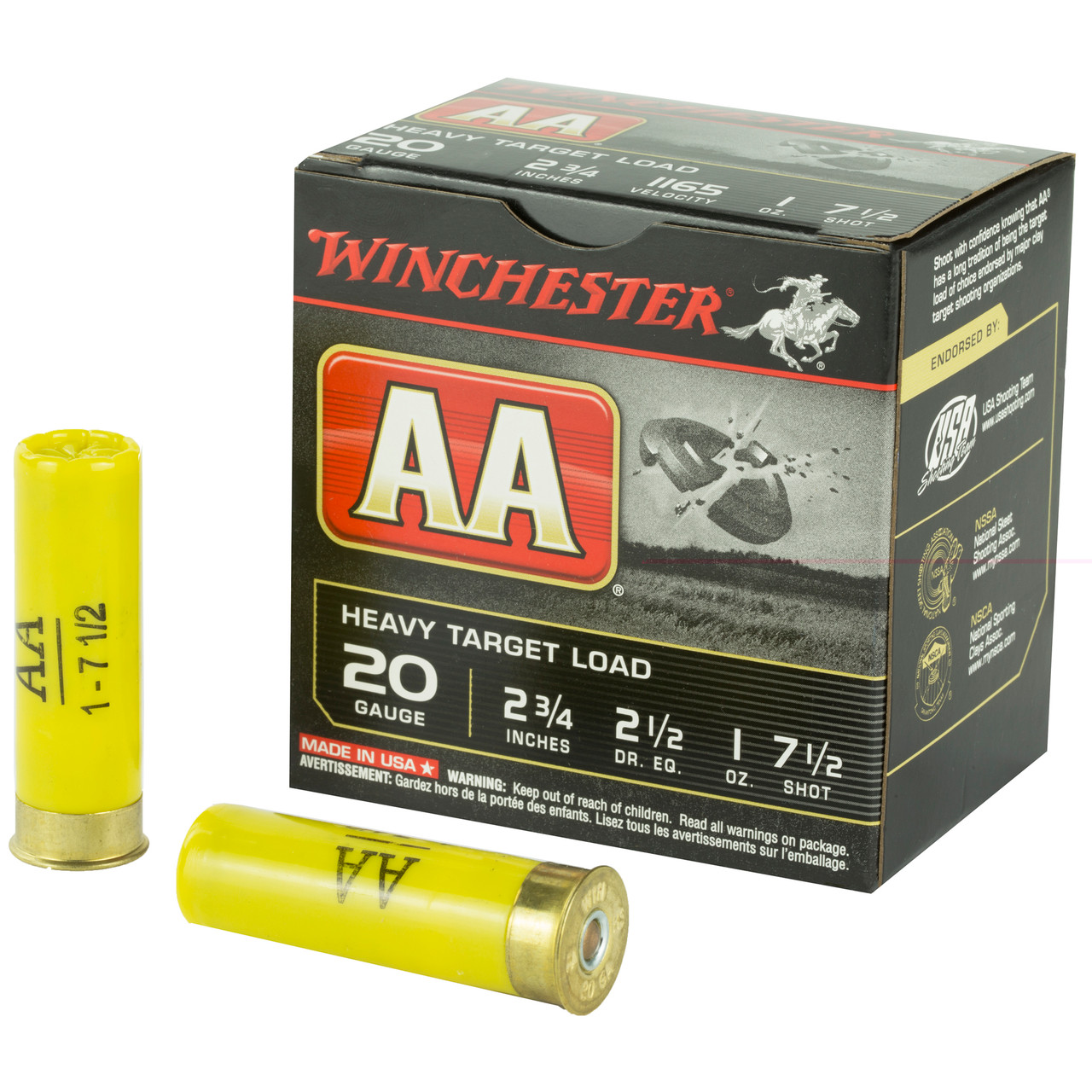 Winchester Ammunition AAH207 Aa Trgt 20ga 2.75" #7.5 25/250