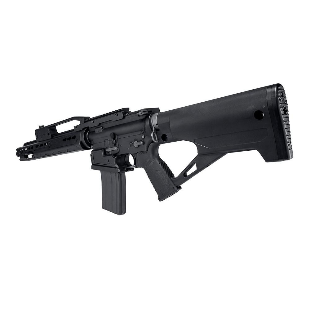 NcStar NcSTAR VKARB1 BlastAR AR15 Stock Kit with Handguard, Carry Handle, Magwell, and Featureless Grip, black tactical rifle stock kit with adjustable stock, handguard, and integrated features for AR15 style firearms.