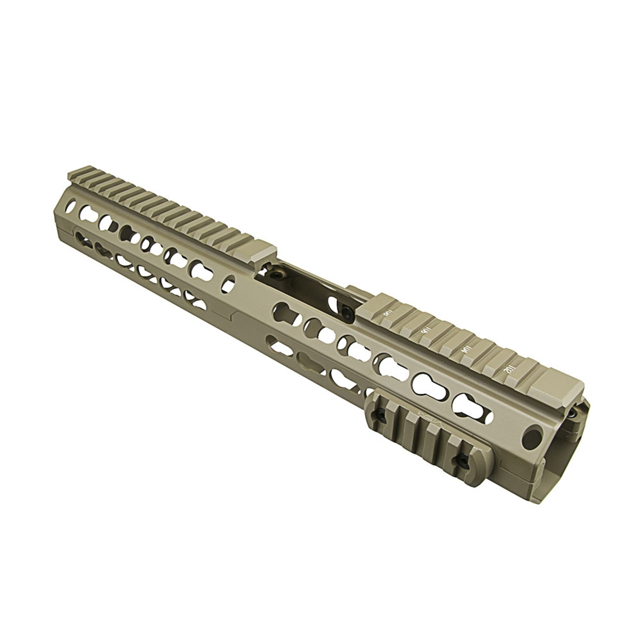 NcSTAR VMARKMCET 223/556  Keymod Handguard/ Two Piece/ Drop In Fit/  Extended Length/ 13.5"L Tan