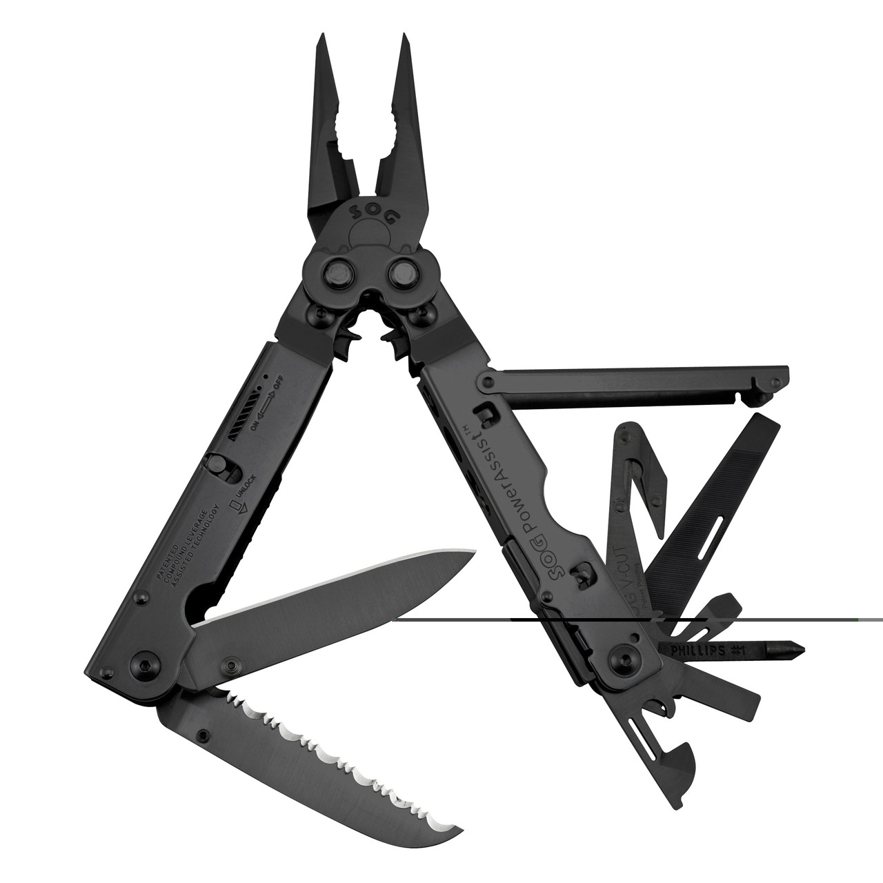 SOG Knives & Tools SOG-B66N-CP Powerassist Black