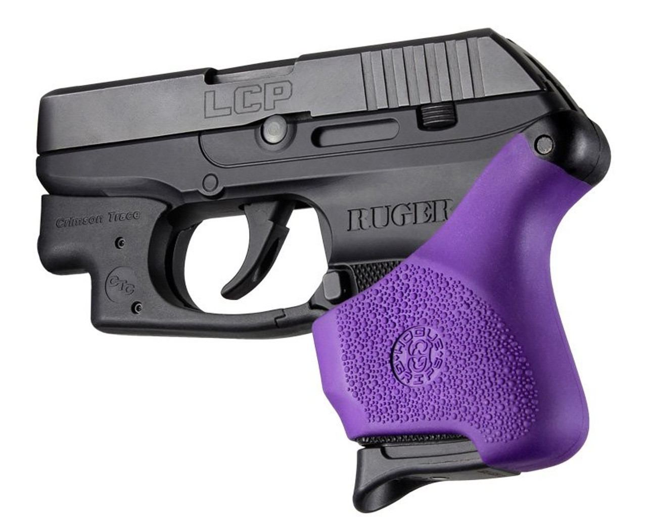 Hogue 18116 HandAll Hybrid Ruger LCP Crimson Trace Button Grip Sleeve Purple