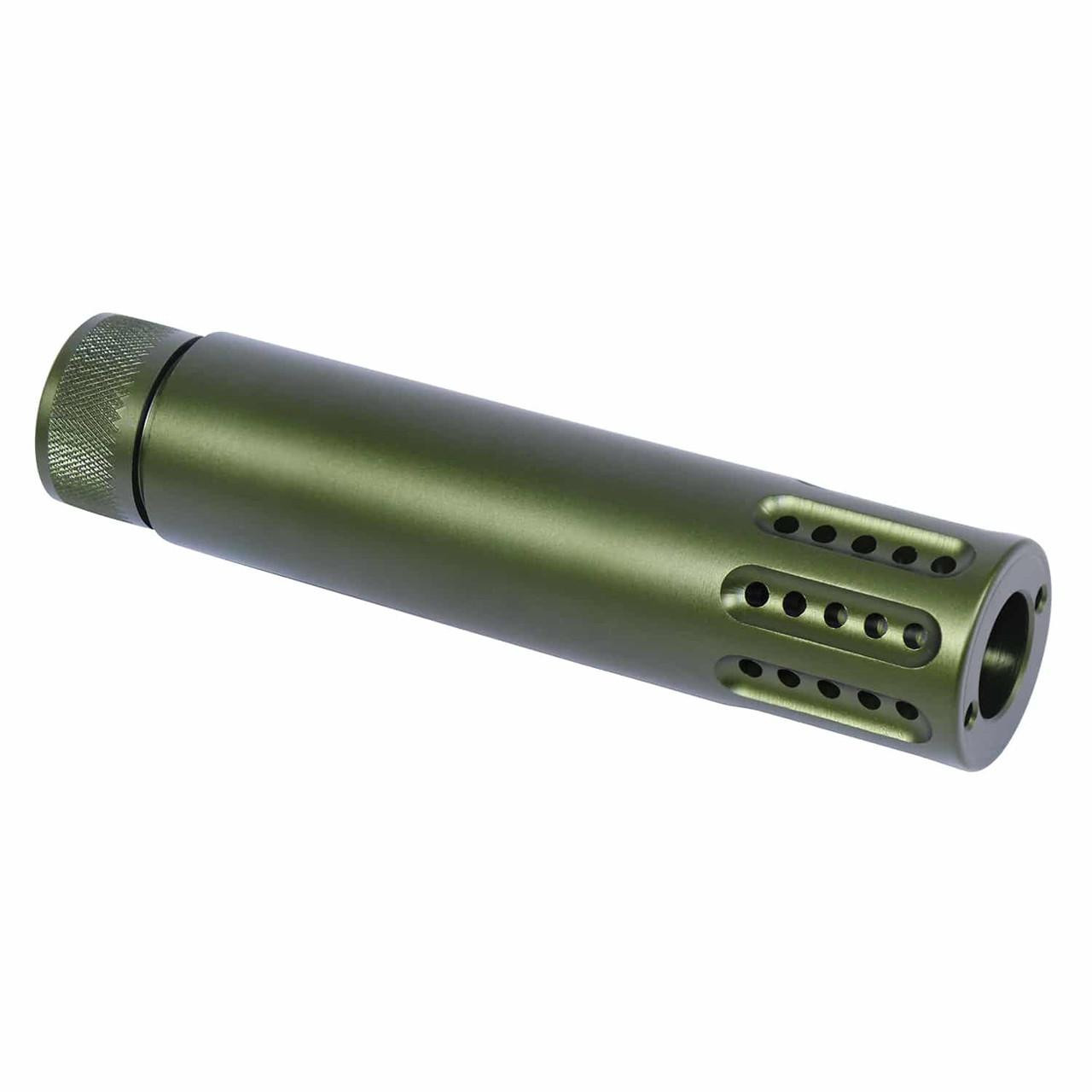 Guntec USA 1326-MB-P-308-GREEN Slip Over Barrel Shroud With Multi Port Muzzle Brake (.308 Cal) (Anodized Green) 