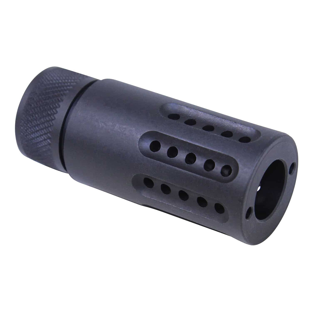 Guntec USA 1326-MB-P-S-308 Micro Slip Over Barrel Shroud With Multi Port Muzzle Brake (.308 Cal) (Anodized Black)