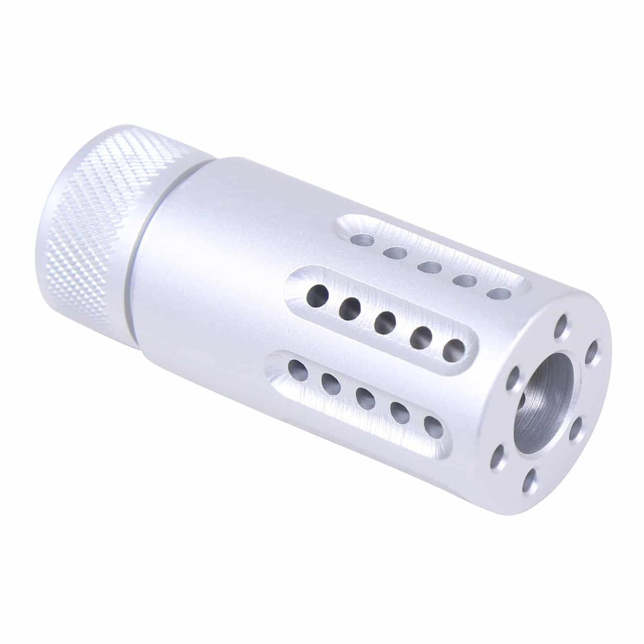 Guntec USA 1326-MB-P-S-CLEAR Guntec USA 1326-MB-P-S-CLEAR Micro Slip Over Barrel Shroud With Multi Port Muzzle Brake (Anodized Clear) 1326-MB-P-S-CLEAR