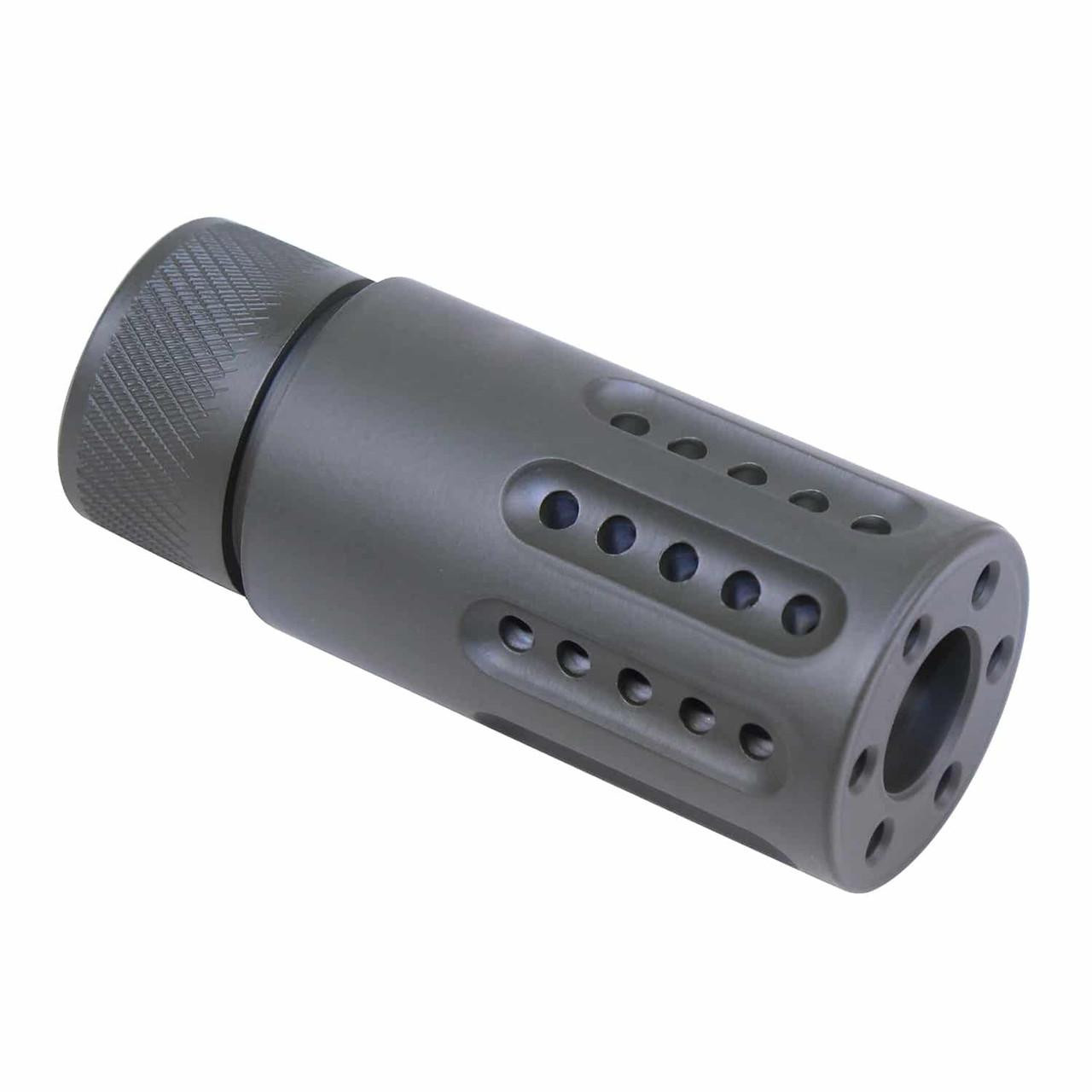 Guntec USA 1326-MB-P-S-G Guntec USA 1326-MB-P-S-G Micro Slip Over Barrel Shroud With Multi Port Muzzle Brake (OD Green) 1326-MB-P-S-G