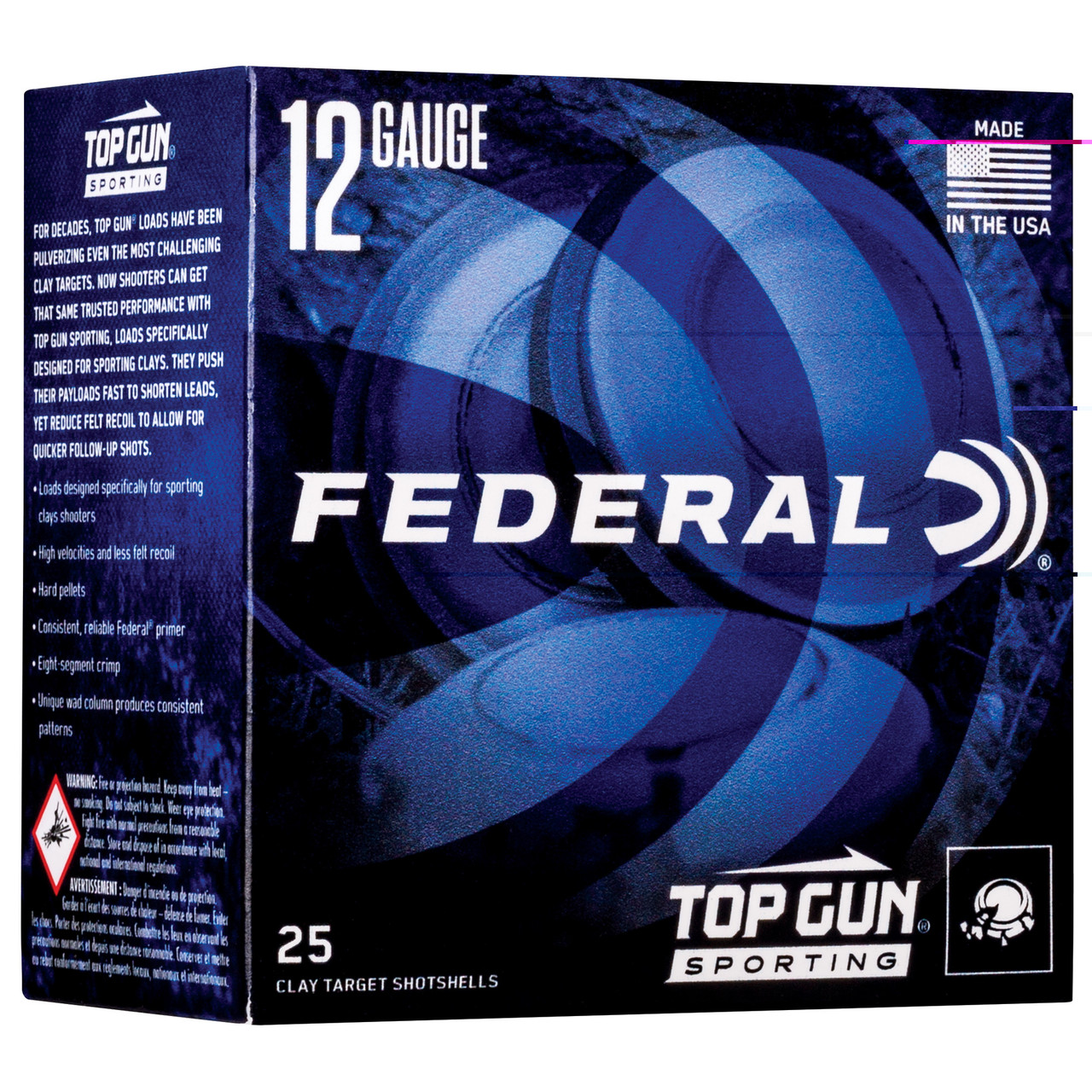 Federal TGSH128 Top Gun 12ga 2.75" #8 1 Oz 25/