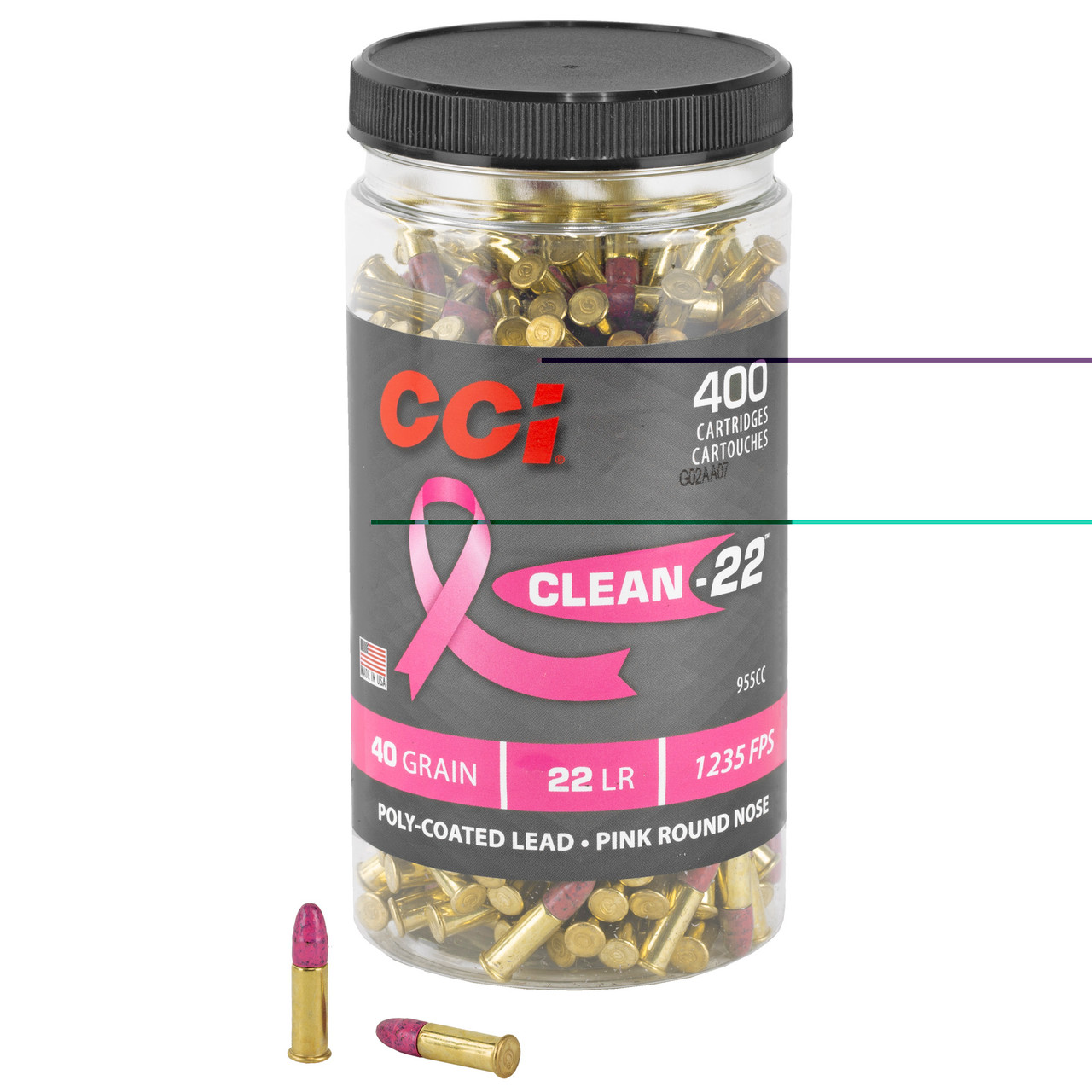 Cci Cln-22 Pink Hv 22lr 40gr Btl 400