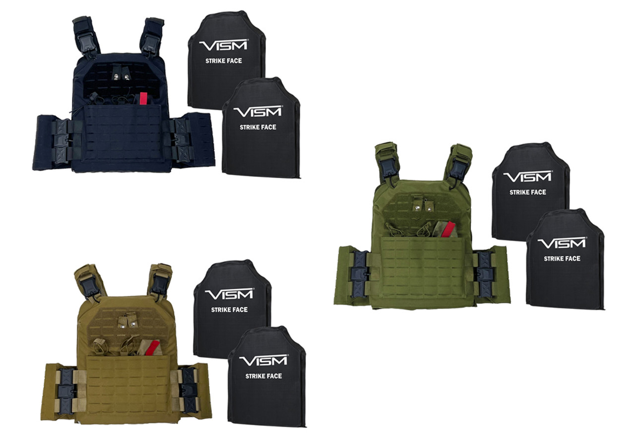 NcSTAR Magnetic Quick Release LCS Laser Cut Plate Carrier w/2 LVL IIIA Plates - 3 Colors