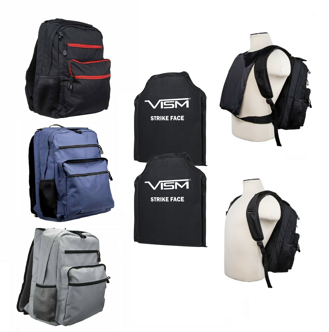 NcSTAR Guardianpack Backpack With 10"X12" Front & Back Level Iiia Ballistic Soft Panels Plates in 3 Colors