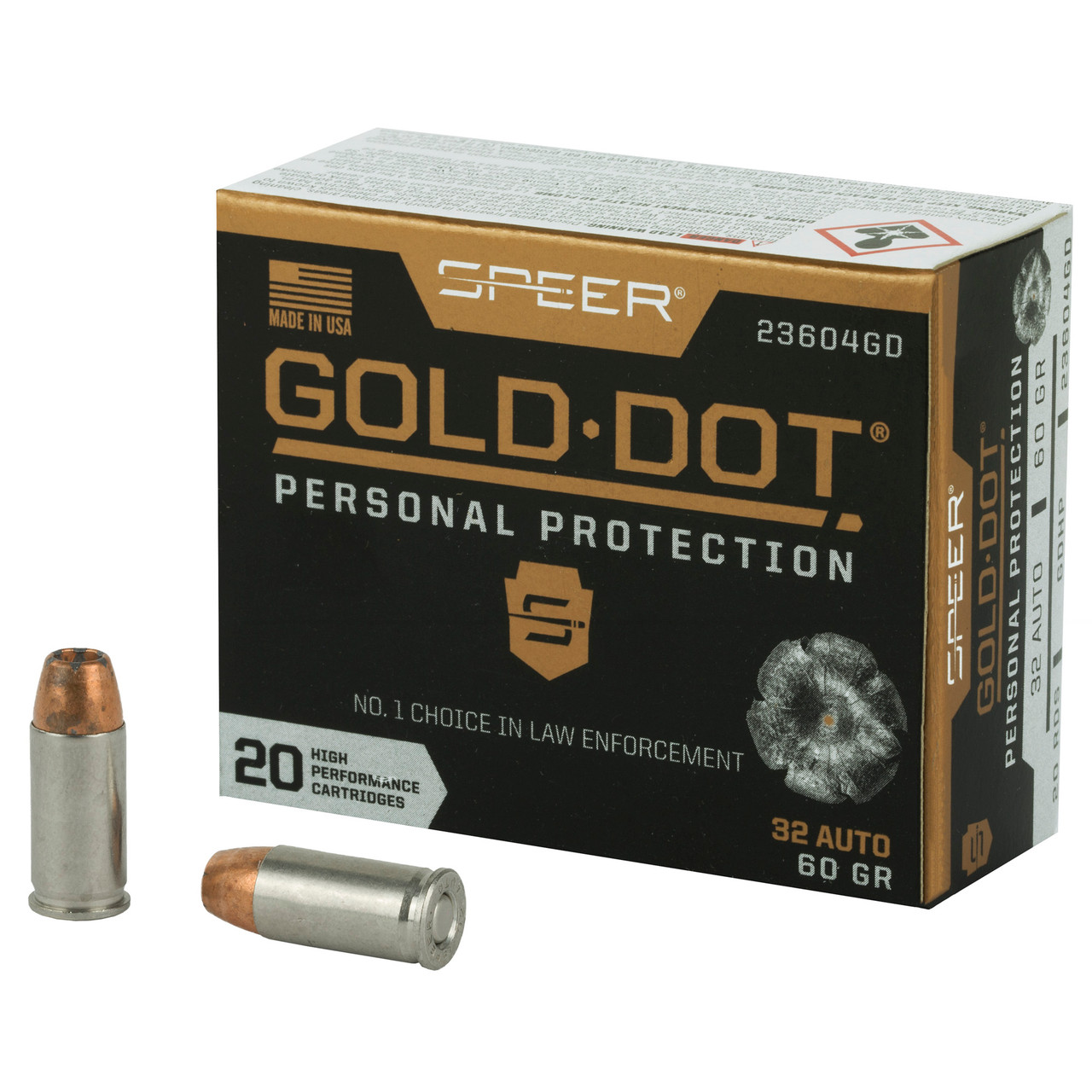 Spr Gold Dot 32acp 60gr Hp 20/200