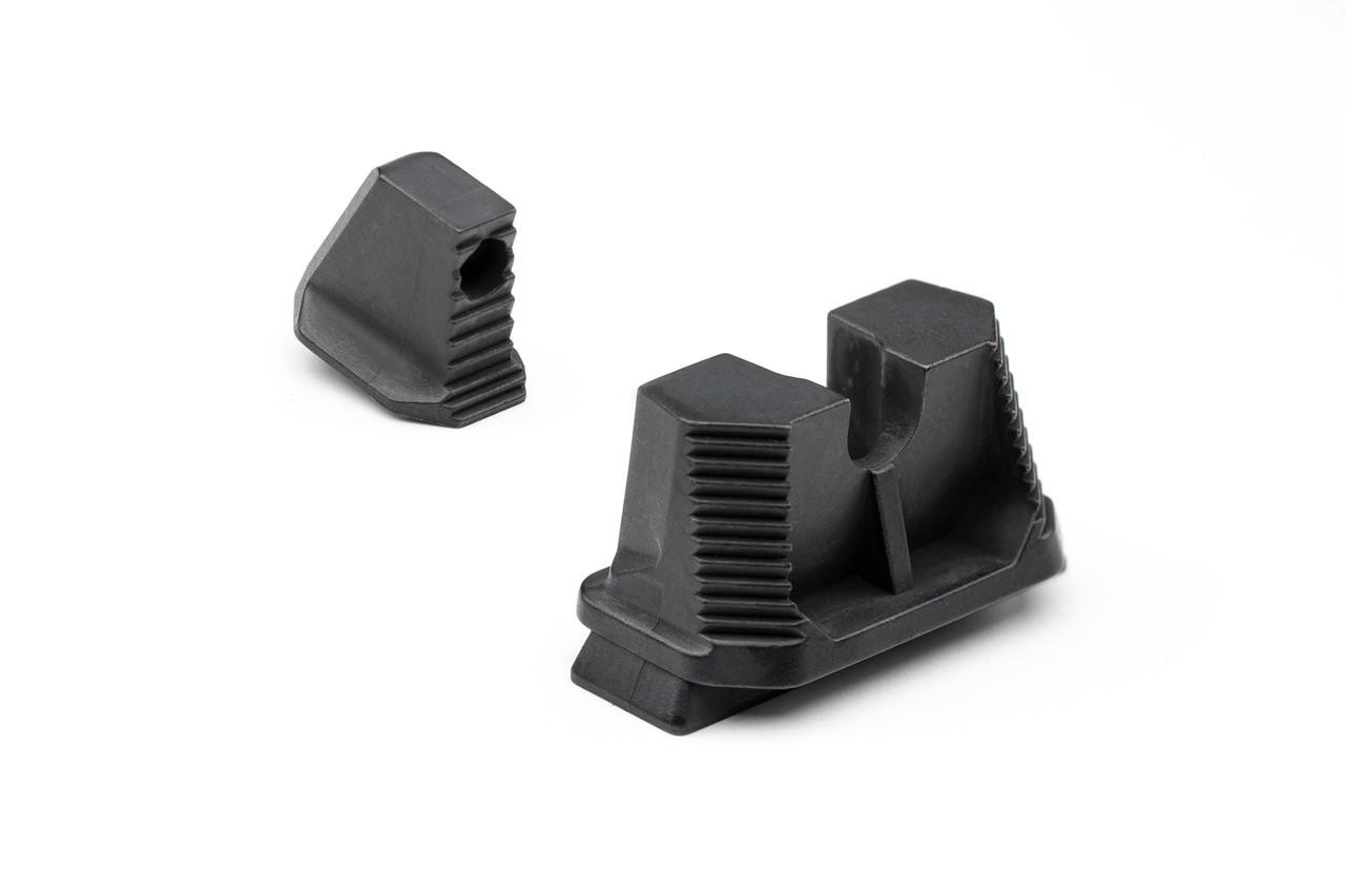 Strike Industries SI-G-SIGHTS-SH Strike Iron Front & Rear sights for Glock - Suppressor Height, black tactical gun sights set for improved accuracy.