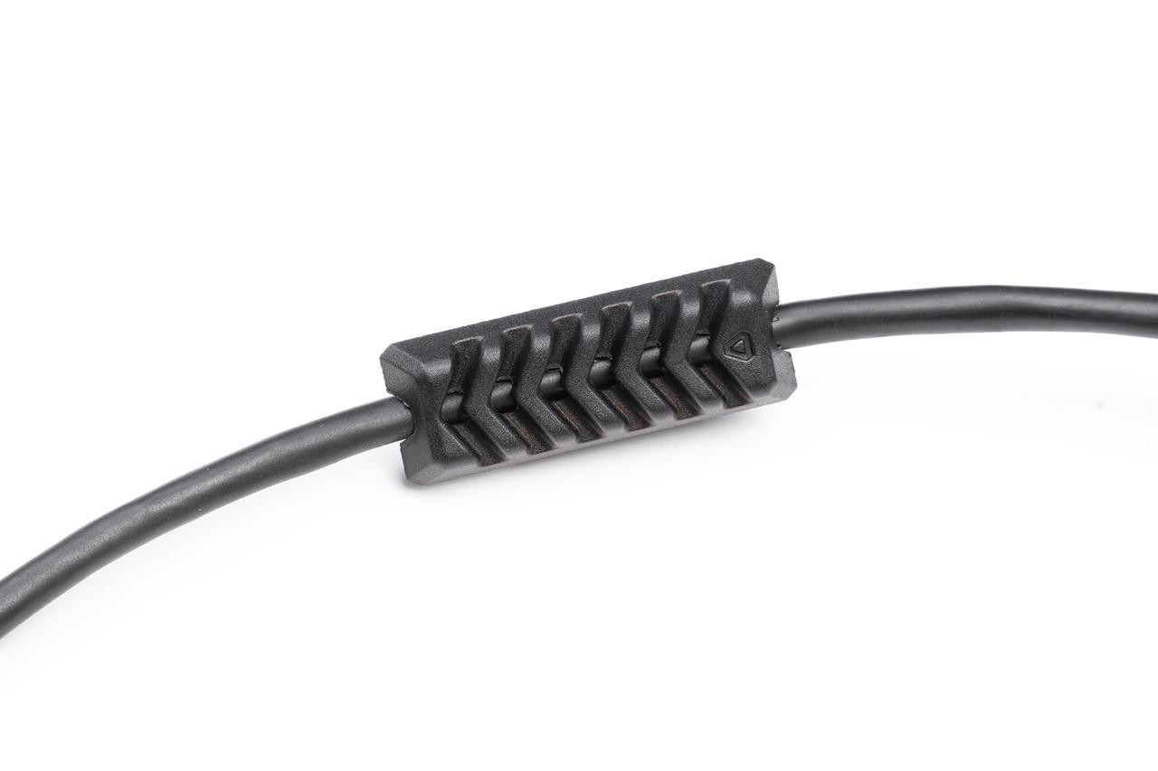 Strike Industries SI-SIEGEN-COVER-BK SIEGEN Rail Covers - Black (5-pack), a black rail cover with a textured grip designed for firearm rails.