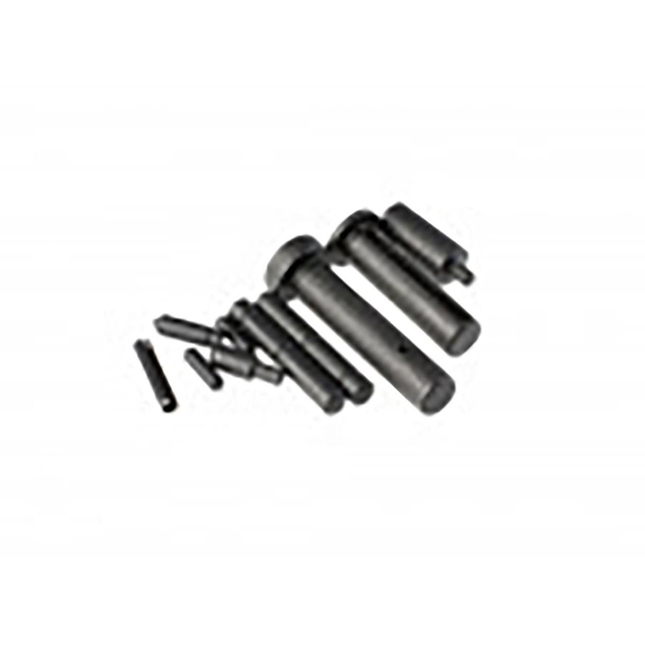Strike Industries SI-AR-LRPK 223/5.56 Rifle Lower Receiver Pin Kit, black metal pins and small components for firearm assembly or repair.