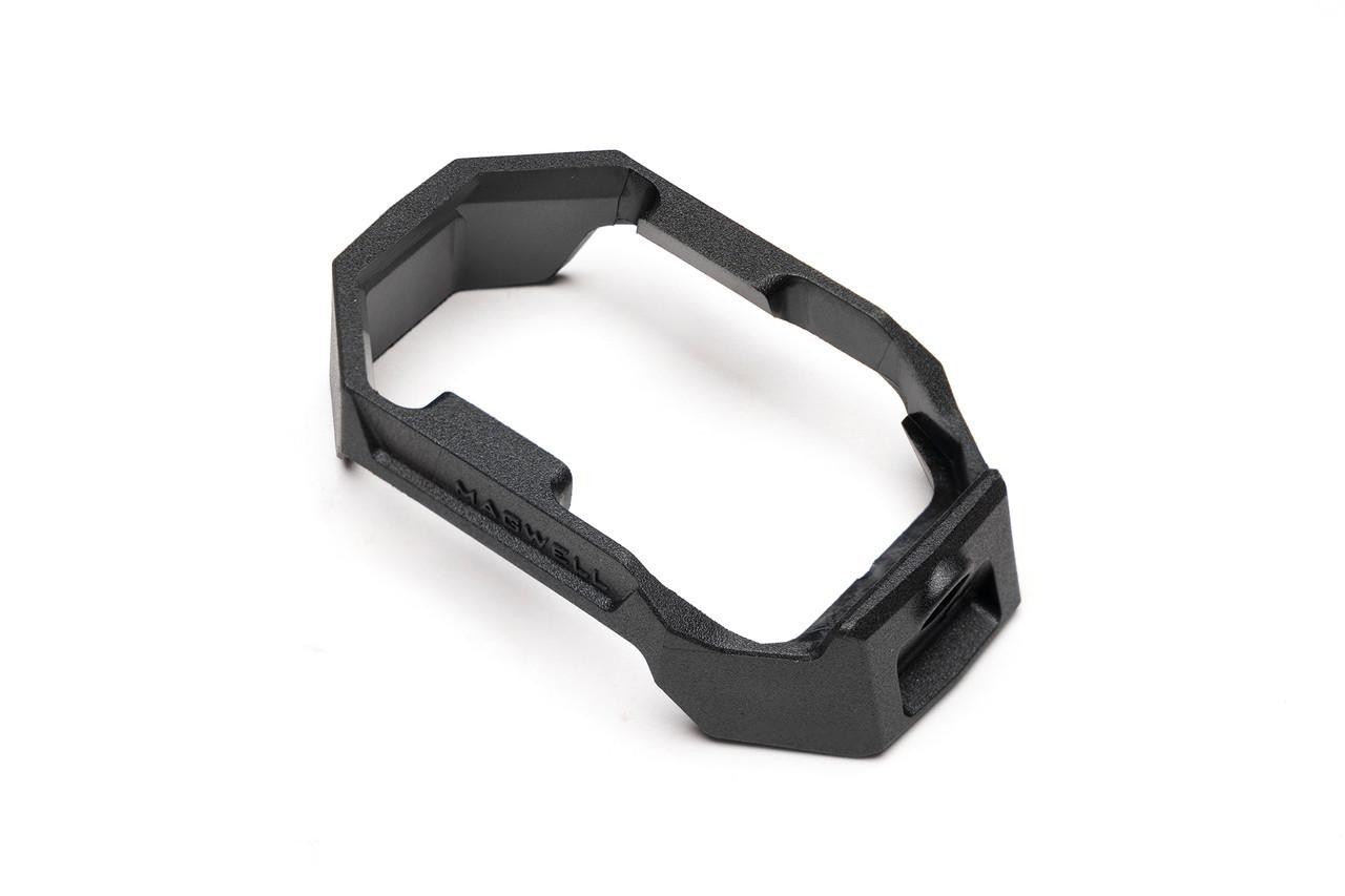 Strike Industries SI-SMC-MAGWELL Magwell for Modular Chassis (SMC) - ALPHA for SIG SAUER P320, black magnesium magwell for enhanced grip.