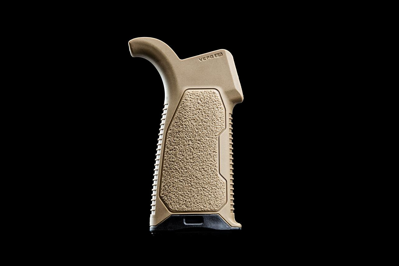 Strike Industries SI-AR-OMPG-15-FDE Strike Industries SI-AR-OMPG-15-FDE AR Overmolded Enhanced Pistol Grip (15-Degree) in FDE SI-AR-OMPG-15-FDE