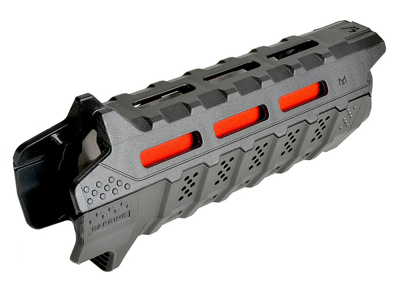 Strike Industries SI-STRIKE-HG-CBK-RED Strike Industries SI-STRIKE-HG-CBK-RED Carbine Length Black Handguard with Red heat shield SI-STRIKE-HG-CBK-RED